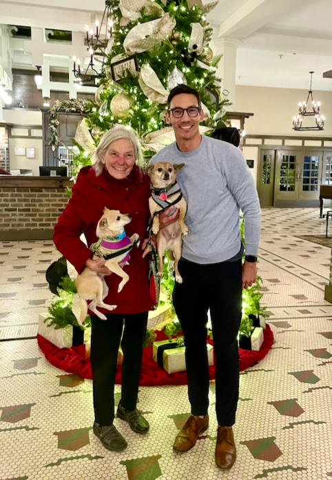 David and his mom at Christmas
